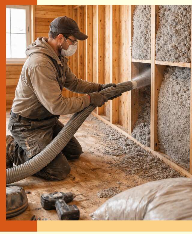 Утепление дачного дома эковатой в Гагарине — быстро и надёжно