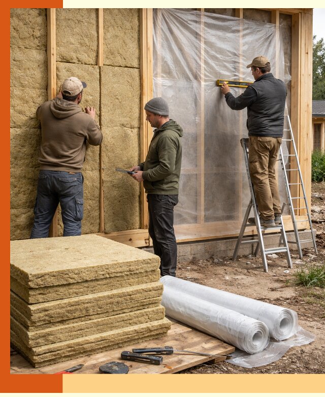 Утепление каркасного дома в Гагарине под ключ с гарантией качества