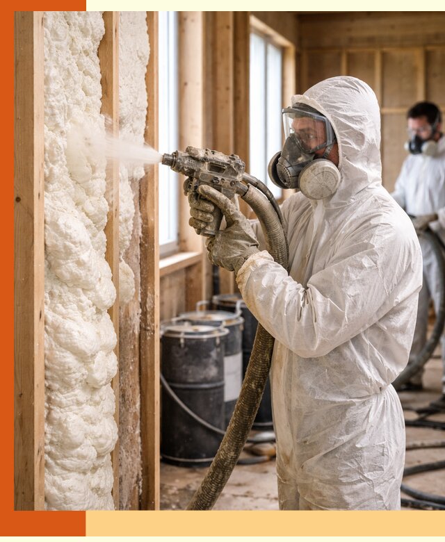 Утепление каркасного дома пенополиуретаном в Гагарине