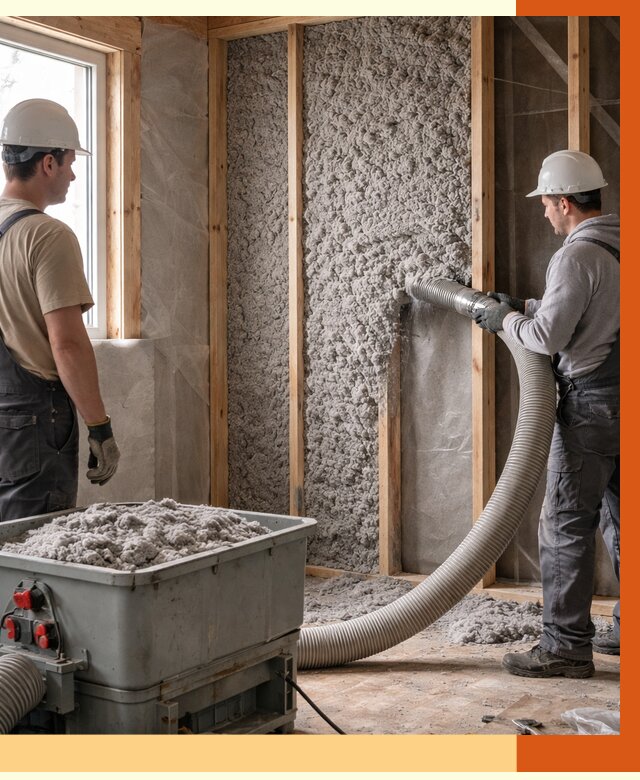 Утепление каркасного дома эковатой в Гагарине от 1873 руб. | ТепломастерГгр