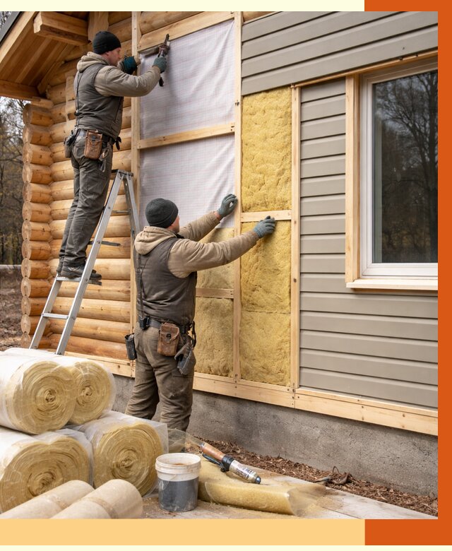 Утепление деревянного дома в Гагарине от 6450 руб./м2 — заказать работы | ТепломастерГгр