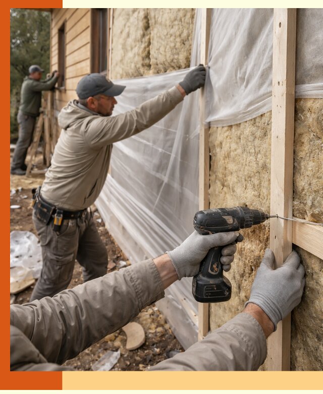 Утепление дома из бруса в Гагарине качественно и долговечно