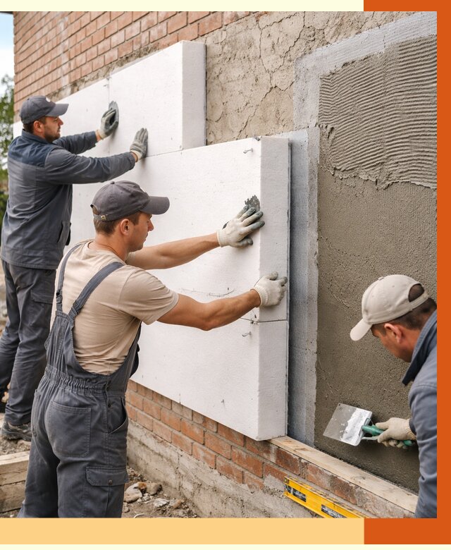 Утепление кирпичного дома в Гагарине от 4370 руб. под ключ | ТепломастерГгр