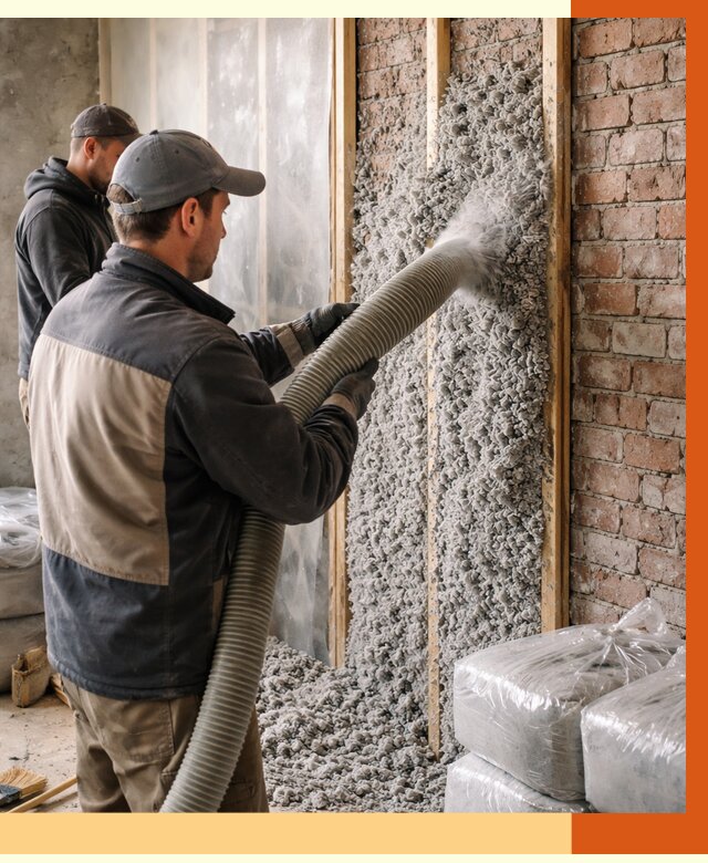 Утепление кирпичного дома эковатой в Гагарине от 2445 руб./м² | ТепломастерГгр