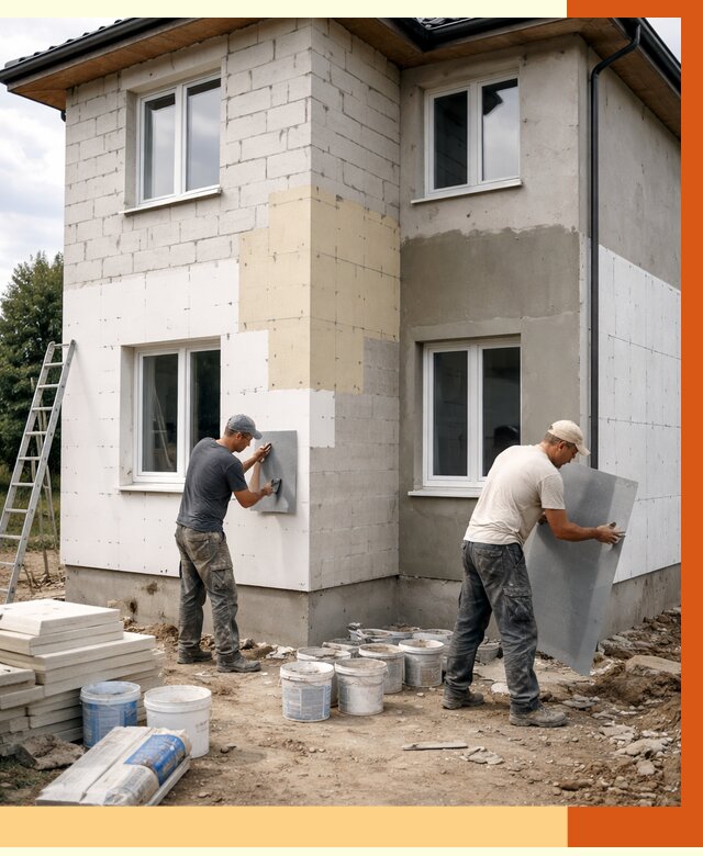 Утепление дома из газобетона в Гагарине от 4370 руб./м² — заказать у ТепломастерГгр