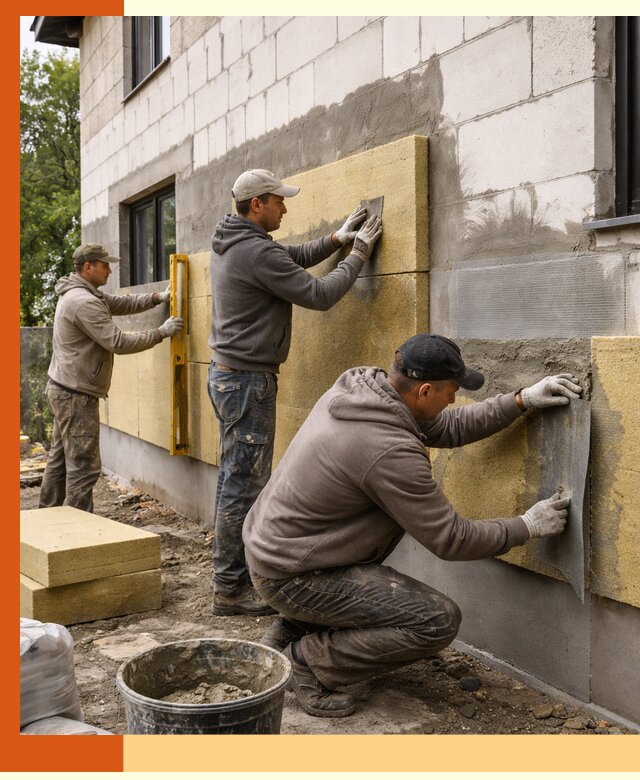 Утепление дома из газобетона в Гагарине качественно и долговечно