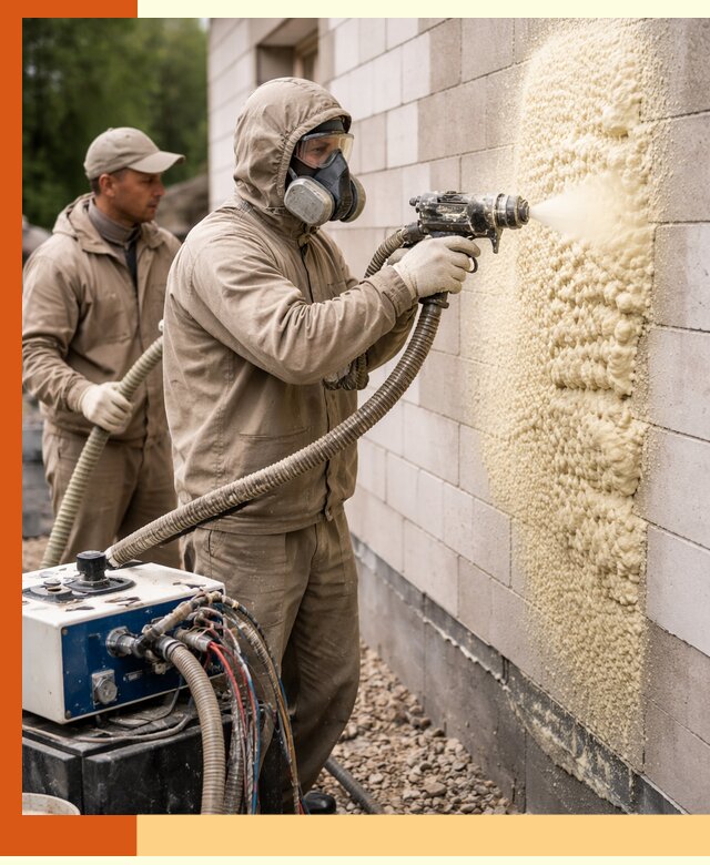 Утепление дома из газобетона ППУ в Гагарине — надежная теплоизоляция