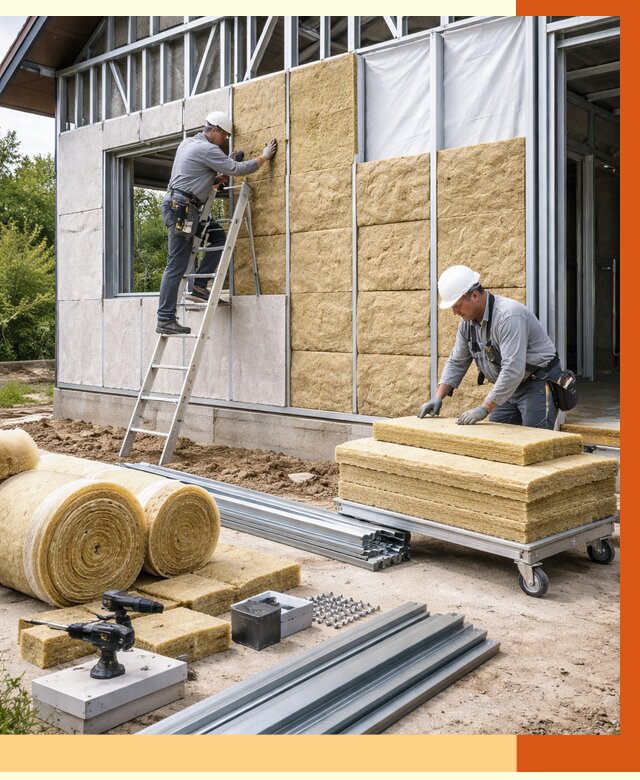 Утепление дома из ЛСТК в Гагарине от 5410 руб./м² — профессионально | ТепломастерГгр