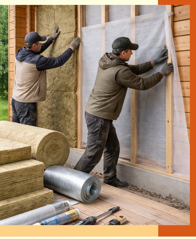 Утепление дома из двойного бруса в Гагарине от 4994 руб./м² — ТепломастерГгр под ключ