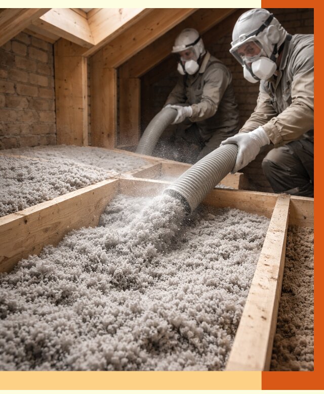 Утепление коттеджа эковатой в Гагарине от 2601 руб./м² — комплексная задувка и монтаж | ТепломастерГгр