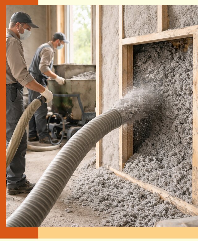 Утепление коттеджа эковатой в Гагарине с гарантией качества