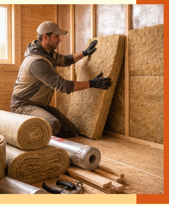 Утепление бани в Гагарине под ключ от 4682 руб./м2 — утеплить потолок, пол и стены | ТепломастерГгр