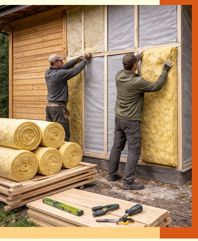 Утепление бани снаружи в Гагарине от 88434 руб. под ключ | ТепломастерГгр