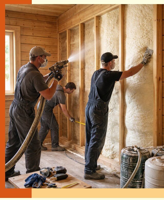 Утепление бани пенополиуретаном (ППУ) в Гагарине