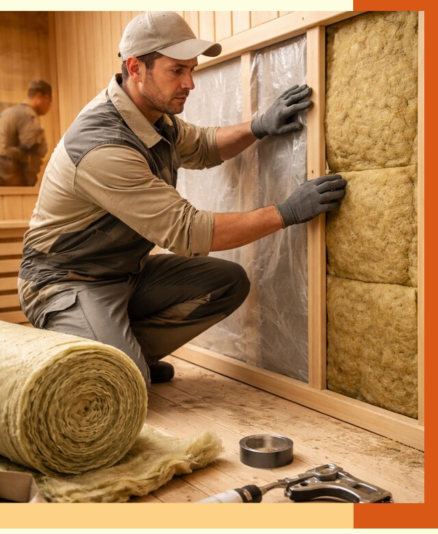 Утепление сауны изнутри в Гагарине от 6763 руб. за м2 | ППУ, под ключ — ТепломастерГгр