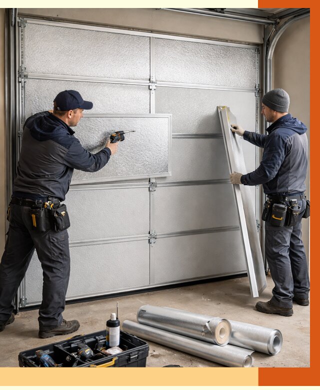 Утепление гаражных ворот в Гагарине от 8167 руб/м2 — надежно и быстро | ТепломастерГгр