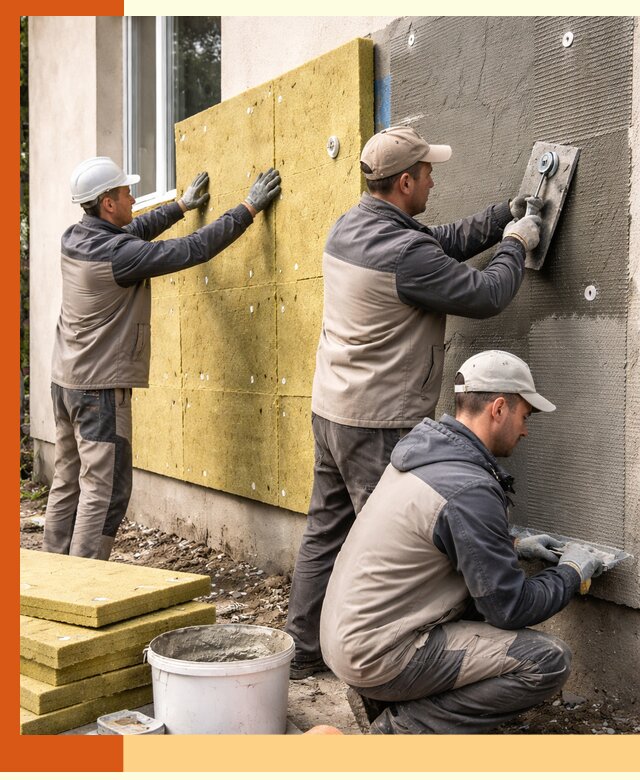 Утепление фасада под штукатурку в Гагарине — энергоэффективная технология