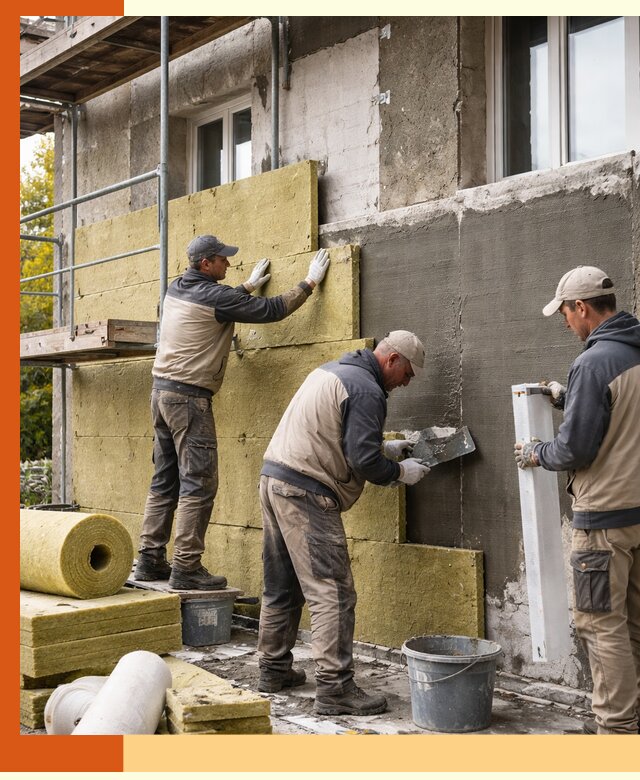 Утепление фасада зданий и домов в Гагарине