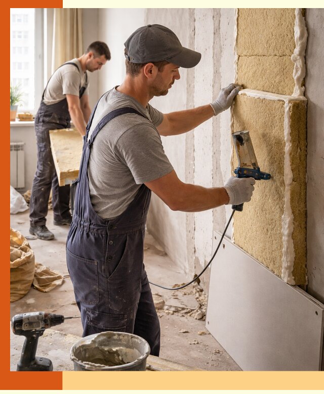 Утепление стен изнутри в Гагарине — качественно и эффективно