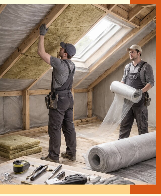 Утепление крыши изнутри мансарды в Гагарине от 4370 руб./м² | ТепломастерГгр