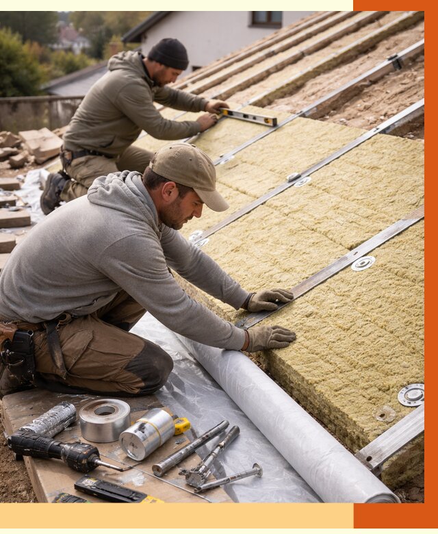 Утепление крыши снаружи в Гагарине под ключ от 1248 руб./м2 | ТепломастерГгр