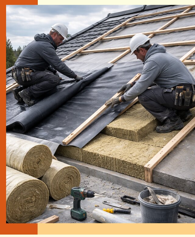 Утепление крыши снаружи в Гагарине: профессиональная теплоизоляция
