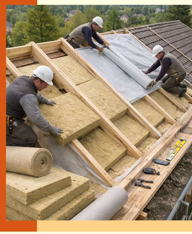 Утепление скатной крыши в Гагарине качественно и надёжно