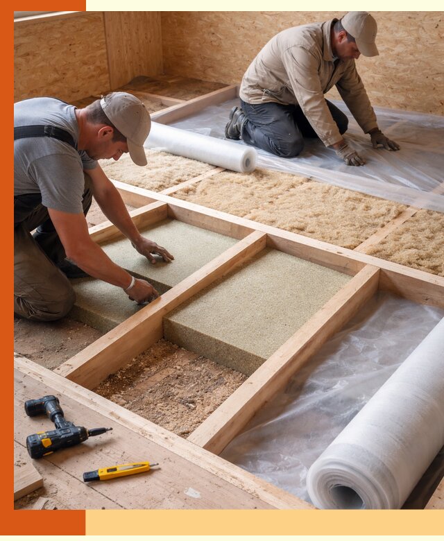 Профессиональное утепление деревянного пола в Гагарине