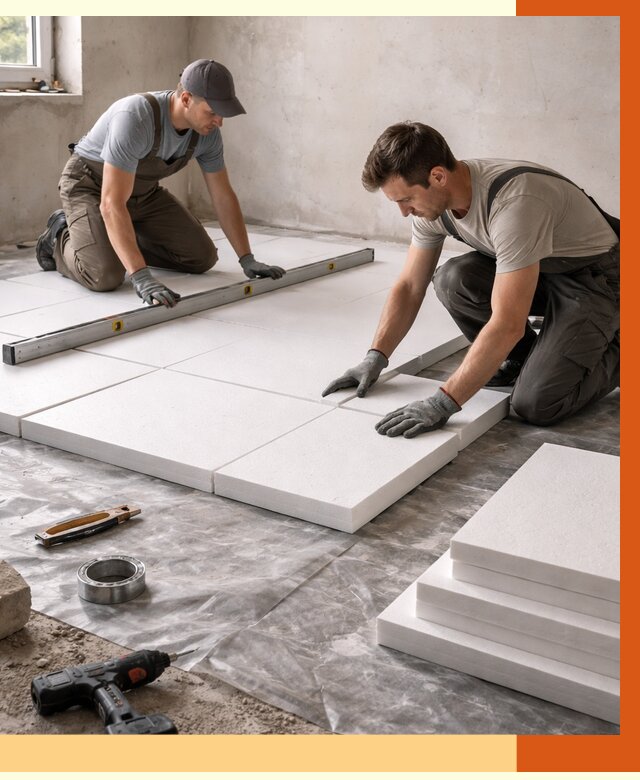 Утепление бетонного пола в Гагарине от 2601 руб/м2 — монтаж и цена | ТепломастерГгр