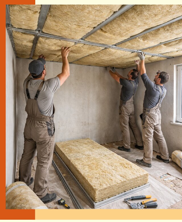 Утепление потолка в Гагарине — тепло и без сквозняков