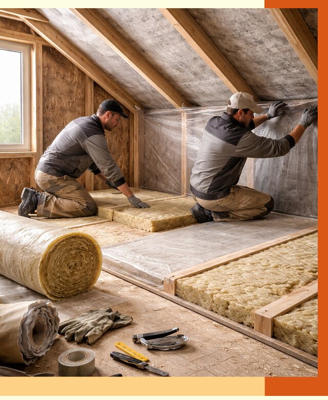 Утепление чердака в Гагарине от 7803 руб/м² — теплоизоляция и комплексное утепление под ключ | ТепломастерГгр