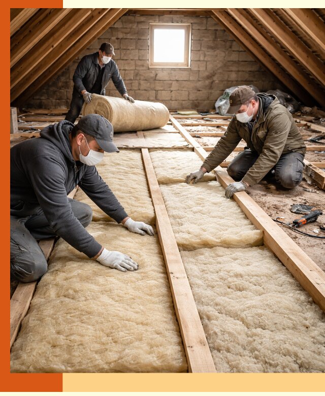 Утепление чердака в Гагарине — профессиональная теплоизоляция кровли
