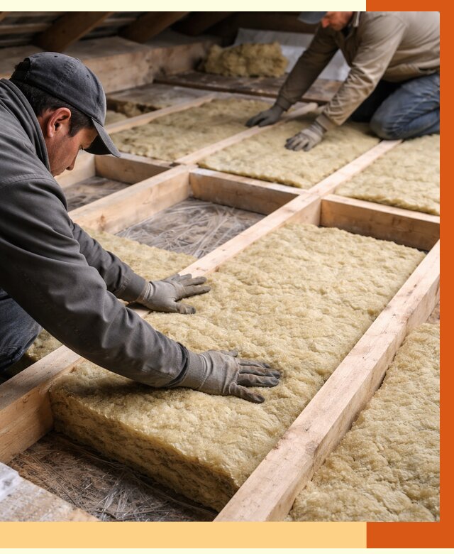 Утепление чердака минватой в Гагарине от 3641 руб/м2 под ключ | ТепломастерГгр