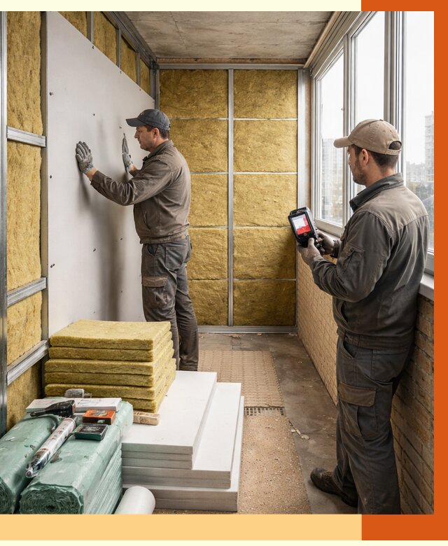 Утепление балкона в Гагарине от 4682 руб. под ключ | ТепломастерГгр