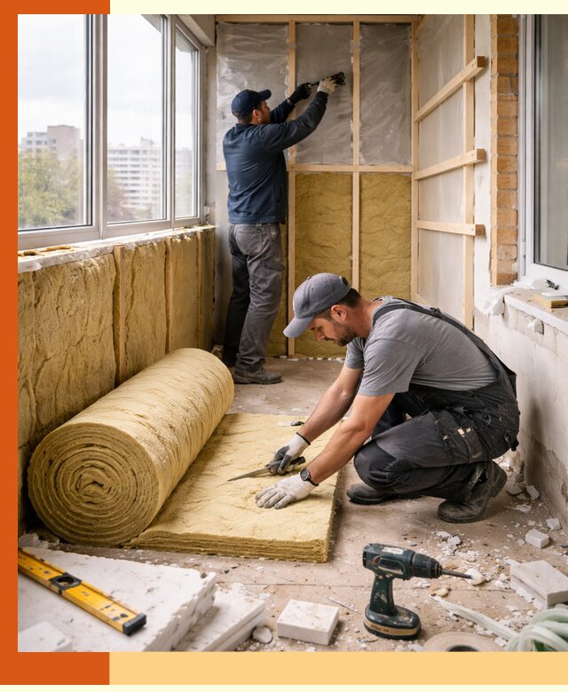 Утепление балкона под ключ в Гагарине качественно и быстро