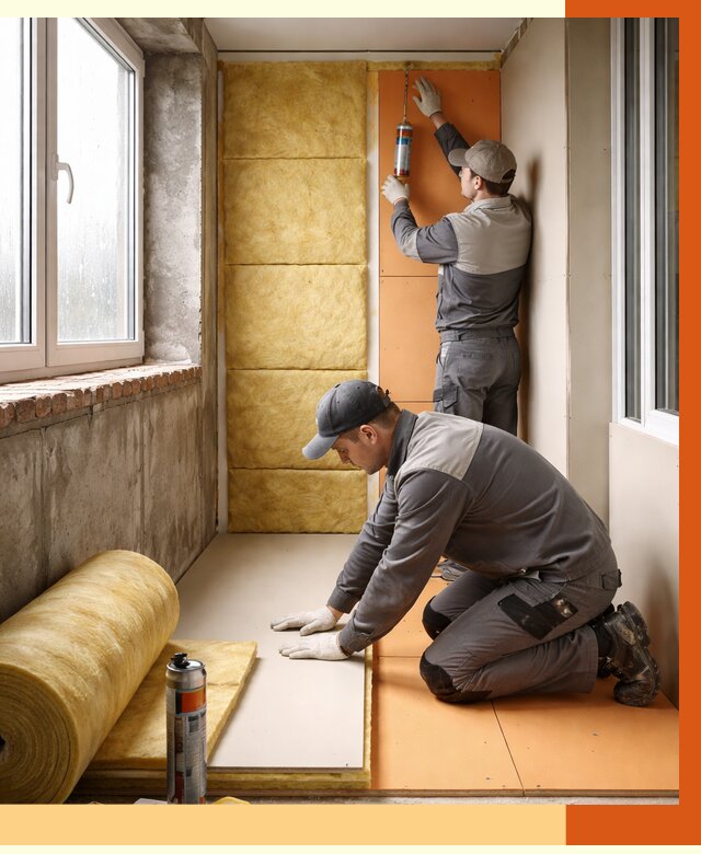 Утепление лоджии под ключ в Гагарине от 6763 руб/м2 — комплексное решение | ТепломастерГгр