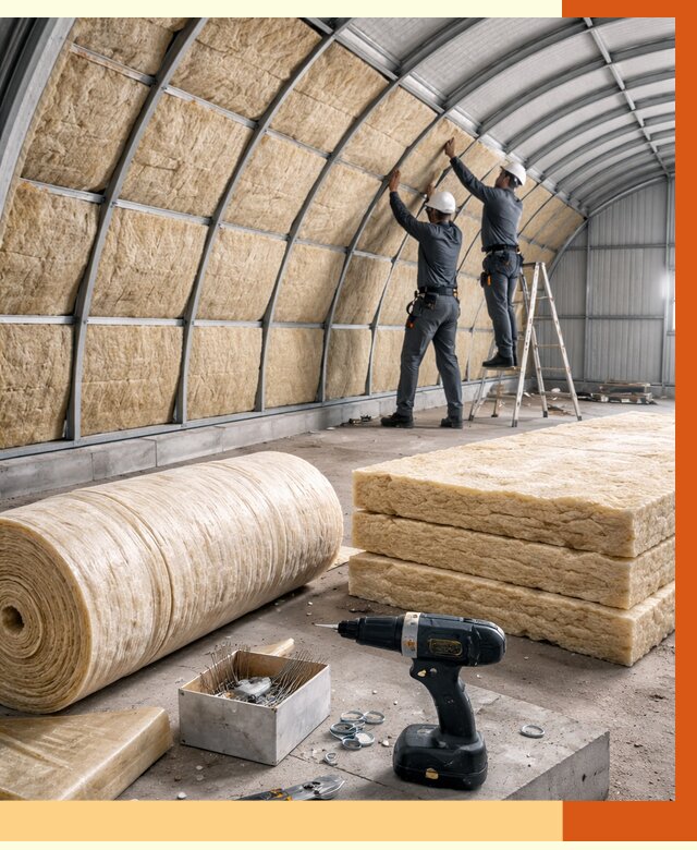 Утепление арочного ангара в Гагарине от 3329 руб./м2 под ключ | ТепломастерГгр