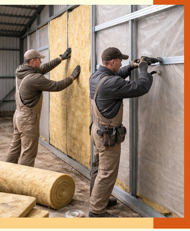 Утепление металлического ангара в Гагарине от 4942 руб/м2 — услуги под ключ | ТепломастерГгр