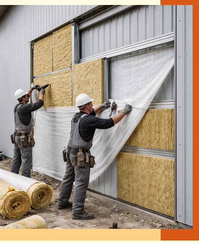 Утепление металлического склада в Гагарине от 4682 руб/м2 — комплексное утепление под ключ | ТепломастерГгр