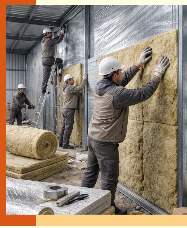 Утепление металлического склада в Гагарине: теплоизоляция и герметизация