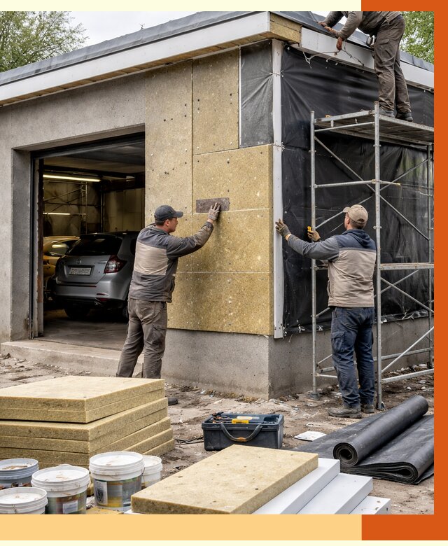 Утепление автосервиса в Гагарине ппу, пеноизоляция, от 15086 руб/м2 — ТепломастерГгр