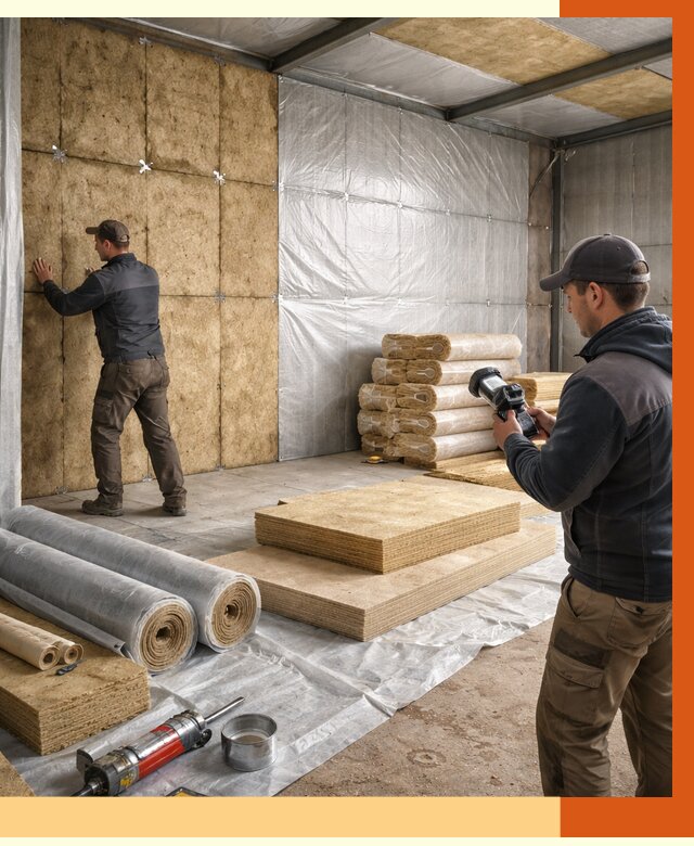 Утепление теплого склада в Гагарине под ключ от 11965 руб/м² | ТепломастерГгр