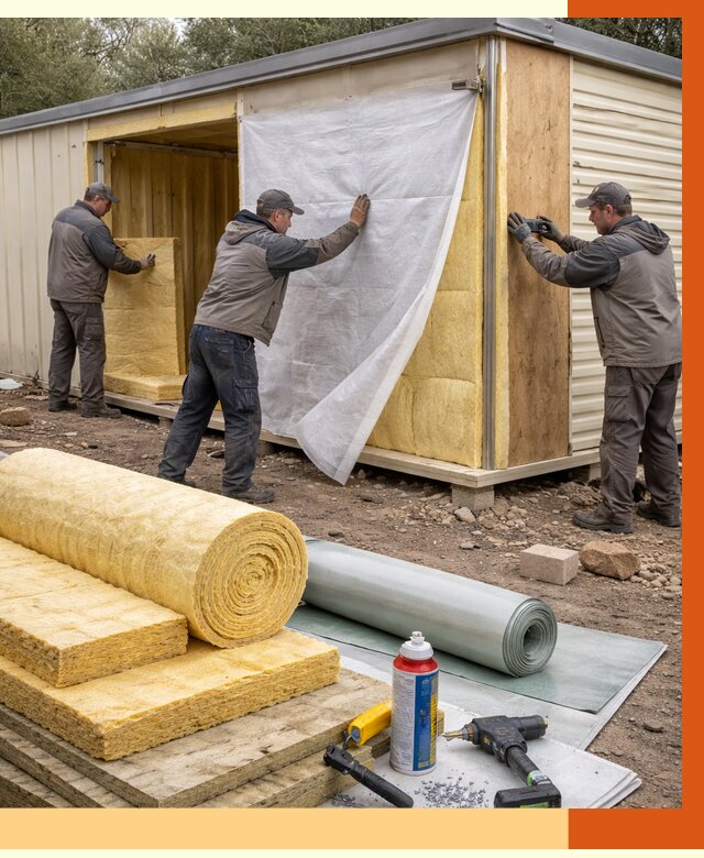 Утепление строительной бытовки в Гагарине от 13005 руб. под ключ | ТепломастерГгр