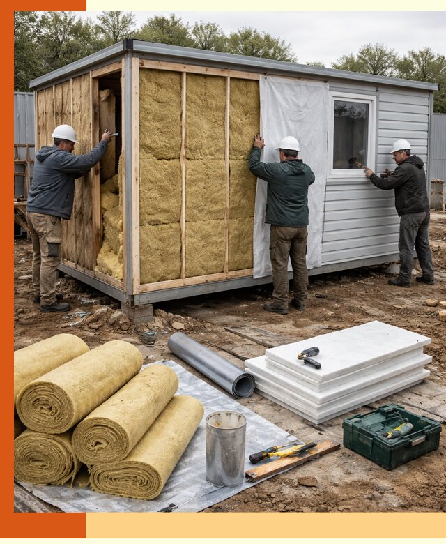 Утепление строительной бытовки под ключ в Гагарине для любых условий