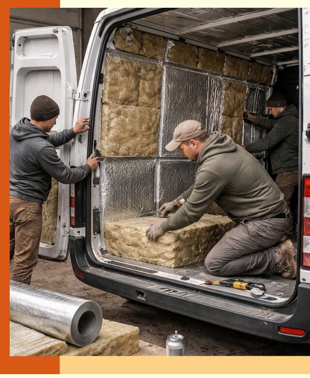 Утепление фургона в Гагарине: профессиональная теплоизоляция и шумоизоляция