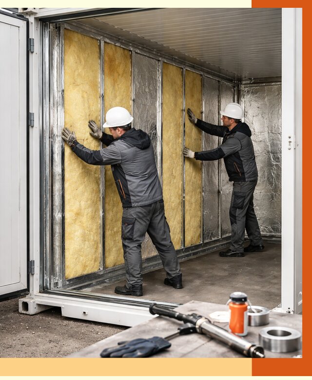 Утепление рефрижераторного контейнера в Гагарине от 46818 руб./м² | ТепломастерГгр