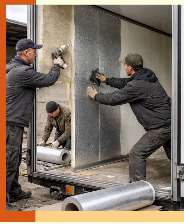 Утепление холодильного кузова в Гагарине — монтаж и теплоизоляция