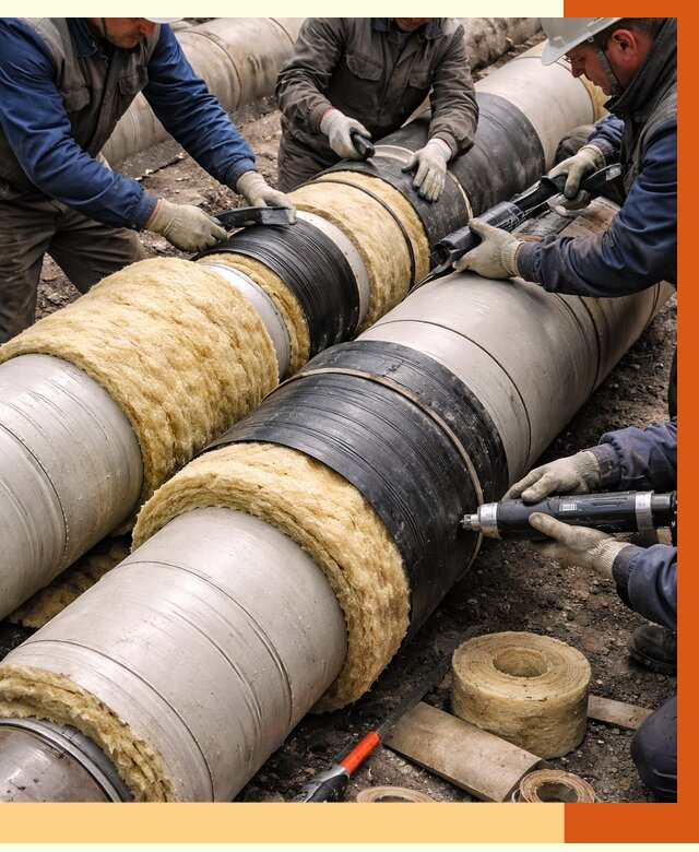 Утепление трубопровода в Гагарине под ключ от 1925 руб. — надежно и выгодно | ТепломастерГгр