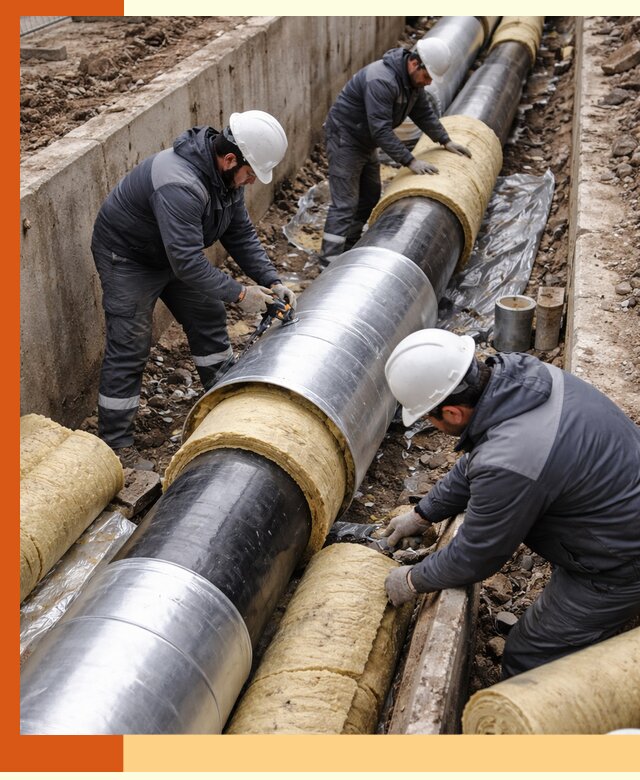 Утепление теплотрассы в Гагарине: утеплительные работы и материалы