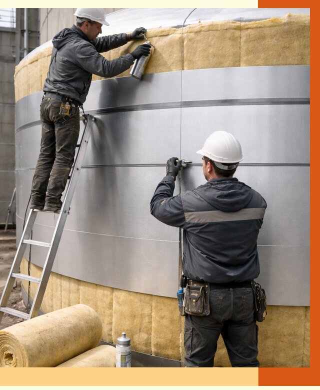 Утепление цистерны в Гагарине пенополиуретаном от 15086 руб. под ключ | ТепломастерГгр